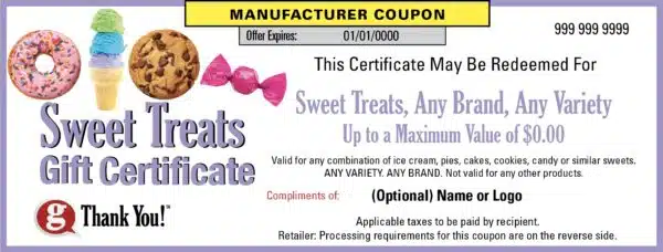 Sweet Treats Gift Certificates