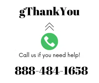 Call gThankYou from the store if you need help!