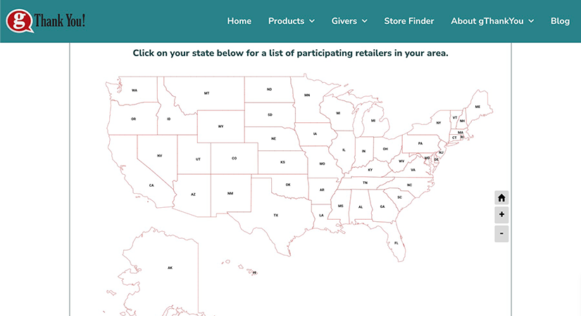 Use gThankYou's Store Finder to find participating retailers.