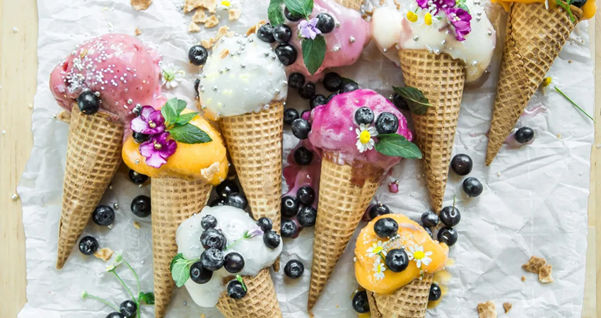 Ice cream social at work.